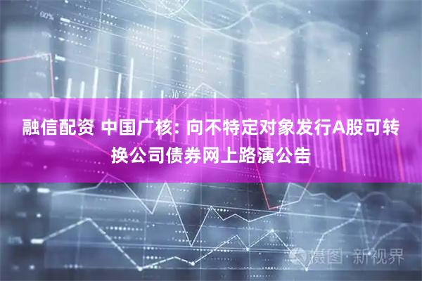 融信配资 中国广核: 向不特定对象发行A股可转换公司债券网上路演公告